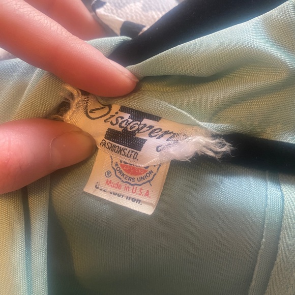 Vintage Light Sage/Seafoam Green Tea-Length Dress - Picture 3 of 5